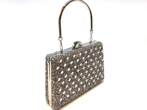 Sparkly silver clutch hotsell