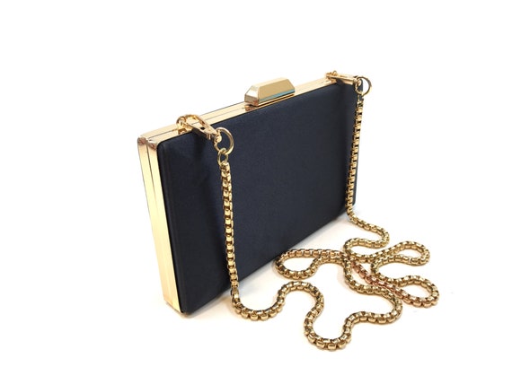 Black Clutch Purse for Women Bow Knot, Glitter Evening Handbag