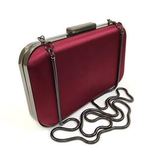 Luxus Satin Burgunder Abendtasche, Satin Burgunder Clutch Geldbörse, Burgunder Hochzeit Clutch, Satin Burgunder Handtasche, Burgunder Nachttasche