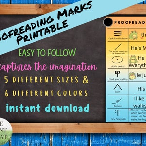 Proofreading Marks Poster / Notebook Inserts