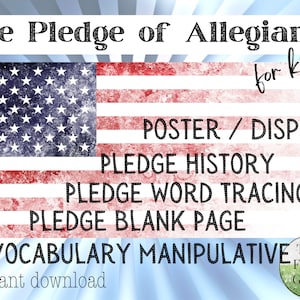 The Pledge of Allegiance for Kids Printables
