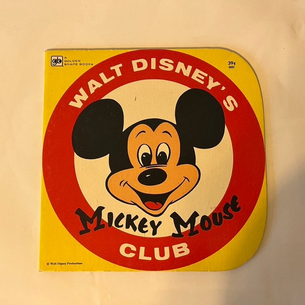 Vintage 1975 Golden Shape Press Walt Disney's Mickey Mouse Club Paperback Book