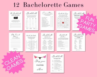 Jeux de Bachelorette propres, Bundle de jeux de Bachelorette, Jeux imprimables Bach