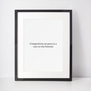 Competition on Price Motivational wall Art, Entrepreneur Quotes, Office Decor, Large Printable Artwork, Bedroom or Living Room Print.