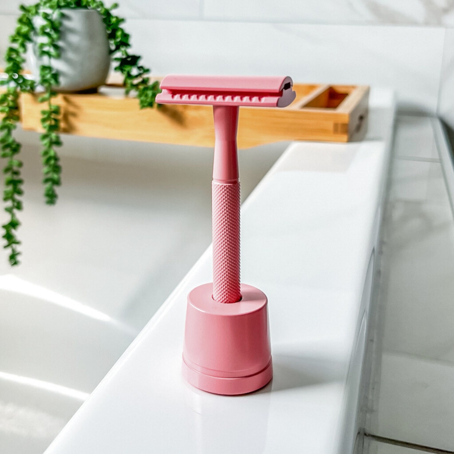 Seafoam Green Safety Razor | Eco-friendly Reusable Razor With Stand + 5 ...