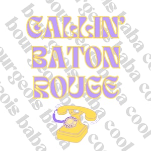 Callin&#39; Baton Rouge | Retro Tiger Football Svg +  Tiger Png + Tiger Pdf | Digital Download | Groovy Svg Files for cricut