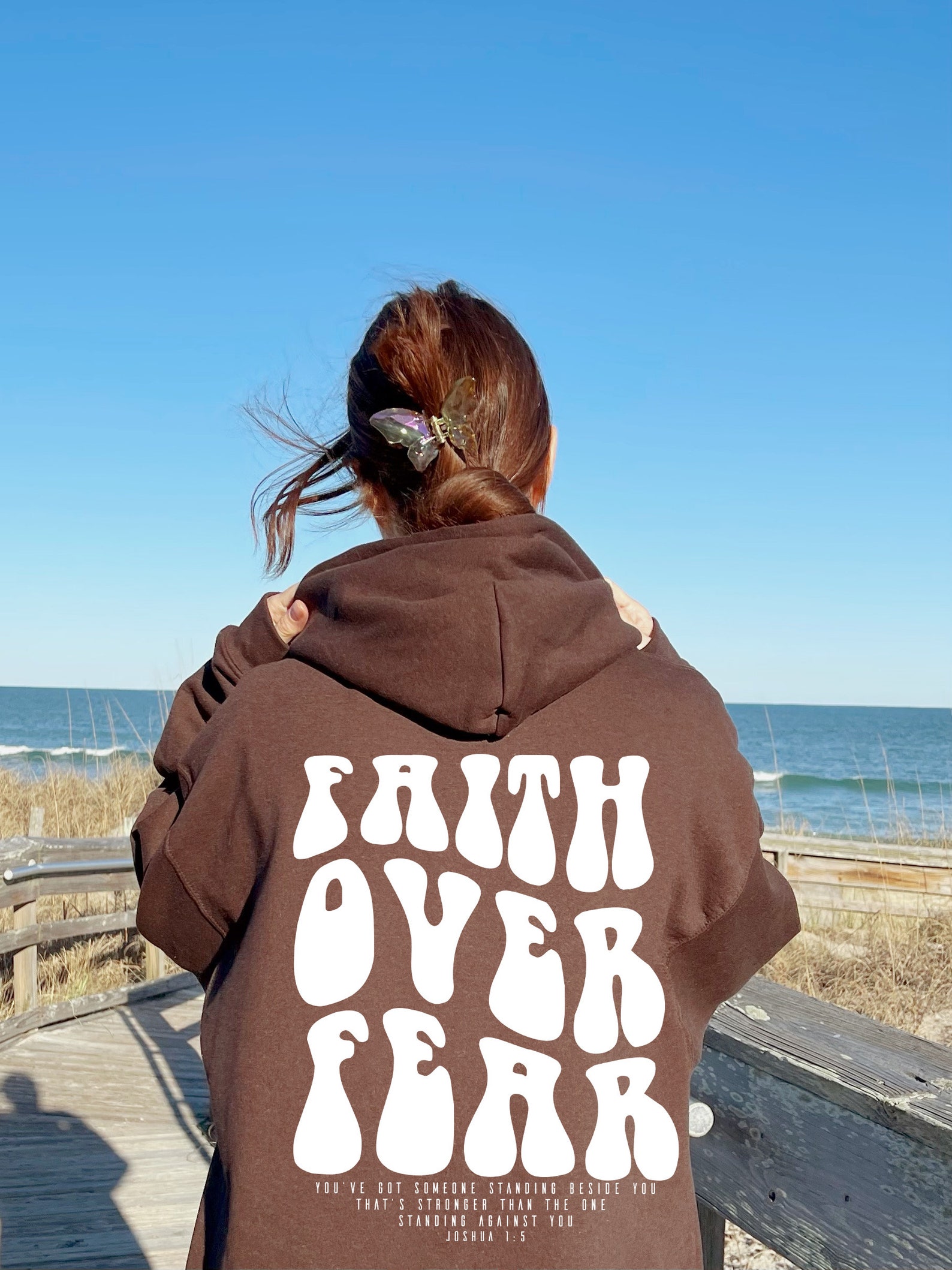 Faith Over Fear Hoodie Christian Hoodies Bible Verse Hoodie Etsy