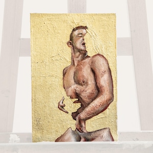 Male Figure Gay Art, Man Body Painting in Renaissance Style
