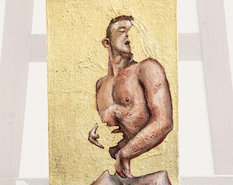 Male Figure Gay Art, Man Body Painting in Renaissance Style