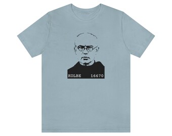 St. Maximilian Kolbe T-Shirt | Catholic Saint | Religious Gift | Unisex Men & Women's Tee