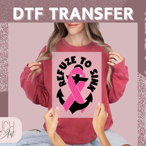 Calcomanía para planchar de superviviente de cáncer de mama, lista para imprimir sobre cáncer, paquete de diseños, DTF sobre cáncer, sublimación con frase de lucha, concienciación sobre el cáncer, dtf rosa
