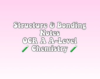 Acids and Electron Structure A-level Chemistry Digital Notes OCR A - Etsy