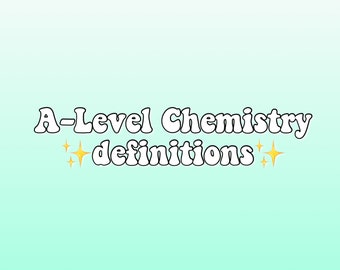 A-level chemistry definitions OCR A