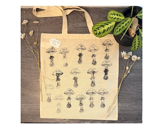 Mushroom Tote Bag/Cottagecore Tote/Mycology Forestcore Gift