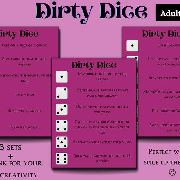 Dirty Dice Game , Couples Games , Adult Games For Couples , Printable Games , Instant Download , Card Games , Date Night Games