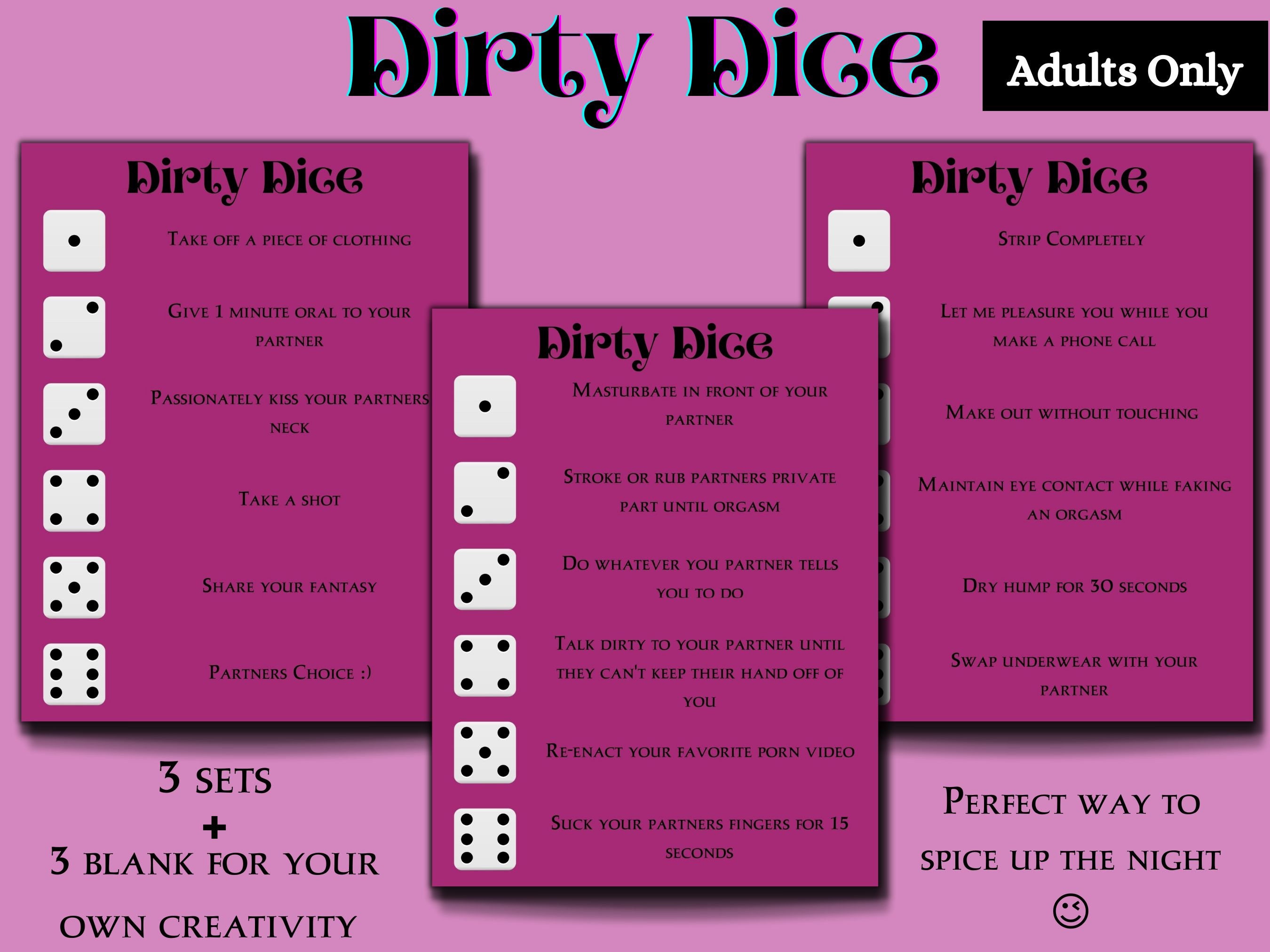 Dirty Dice Game Couples Games Adult Games For Couples Printable 