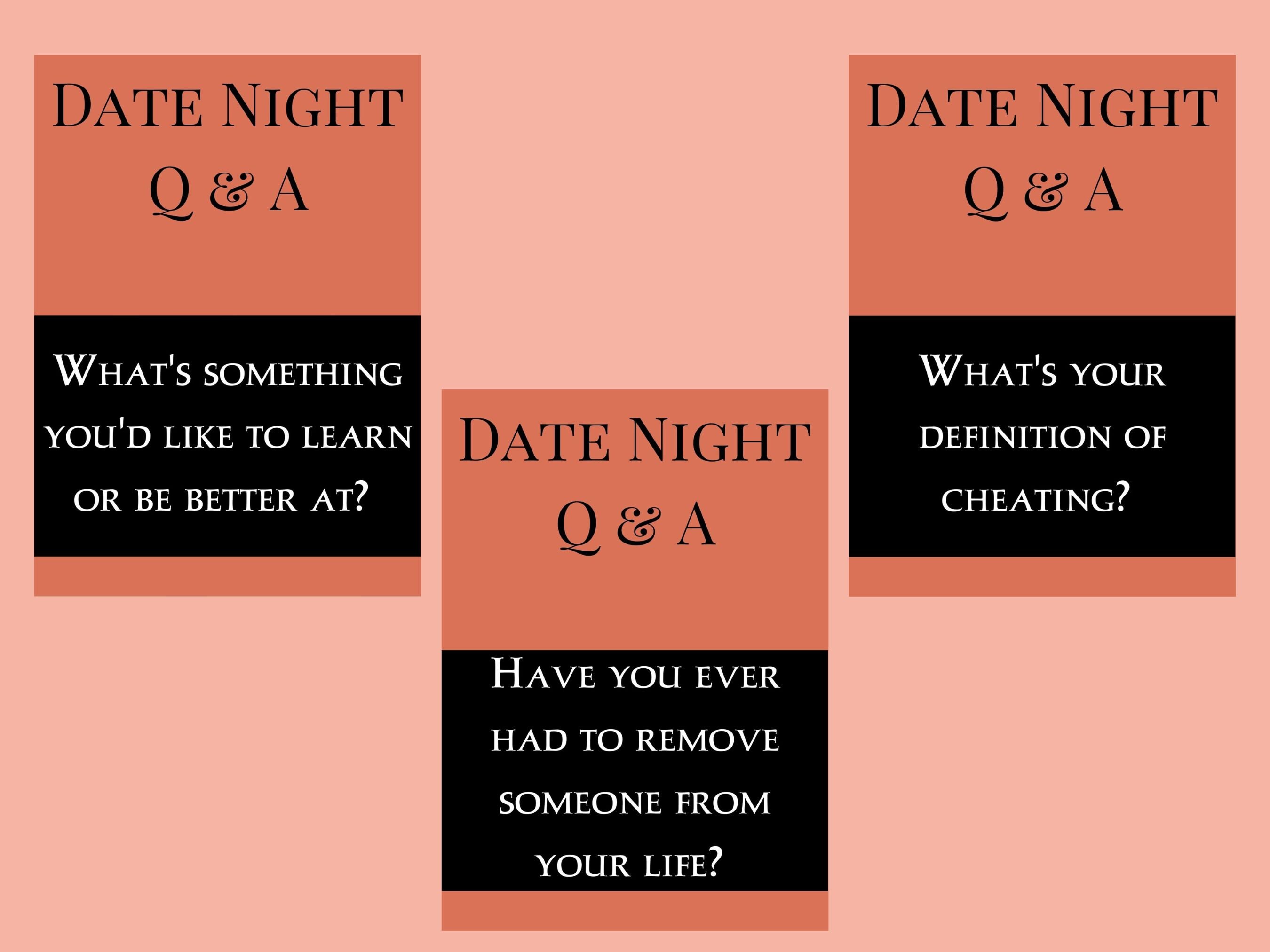 Date Night Conversation Starter , Couples Games , Couples Gift Idea ...