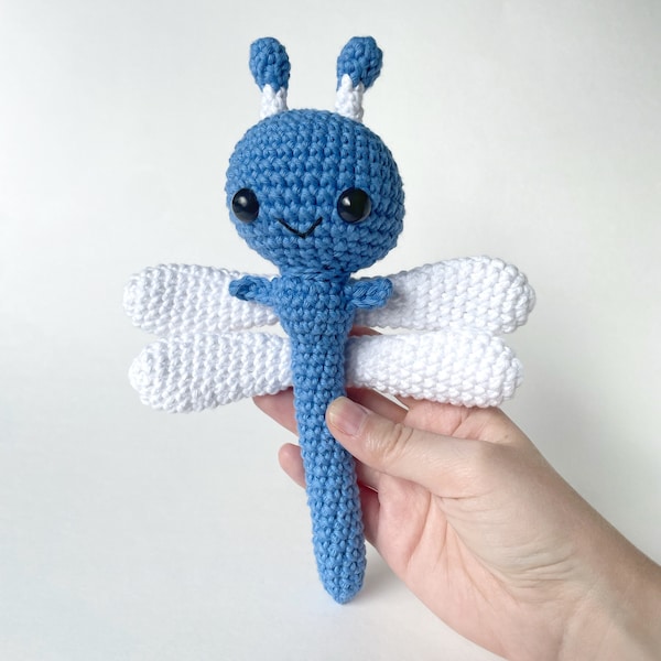 Dragonfly, Crocheted Stuffed Insect Plushie - Desmond the Dragonfly