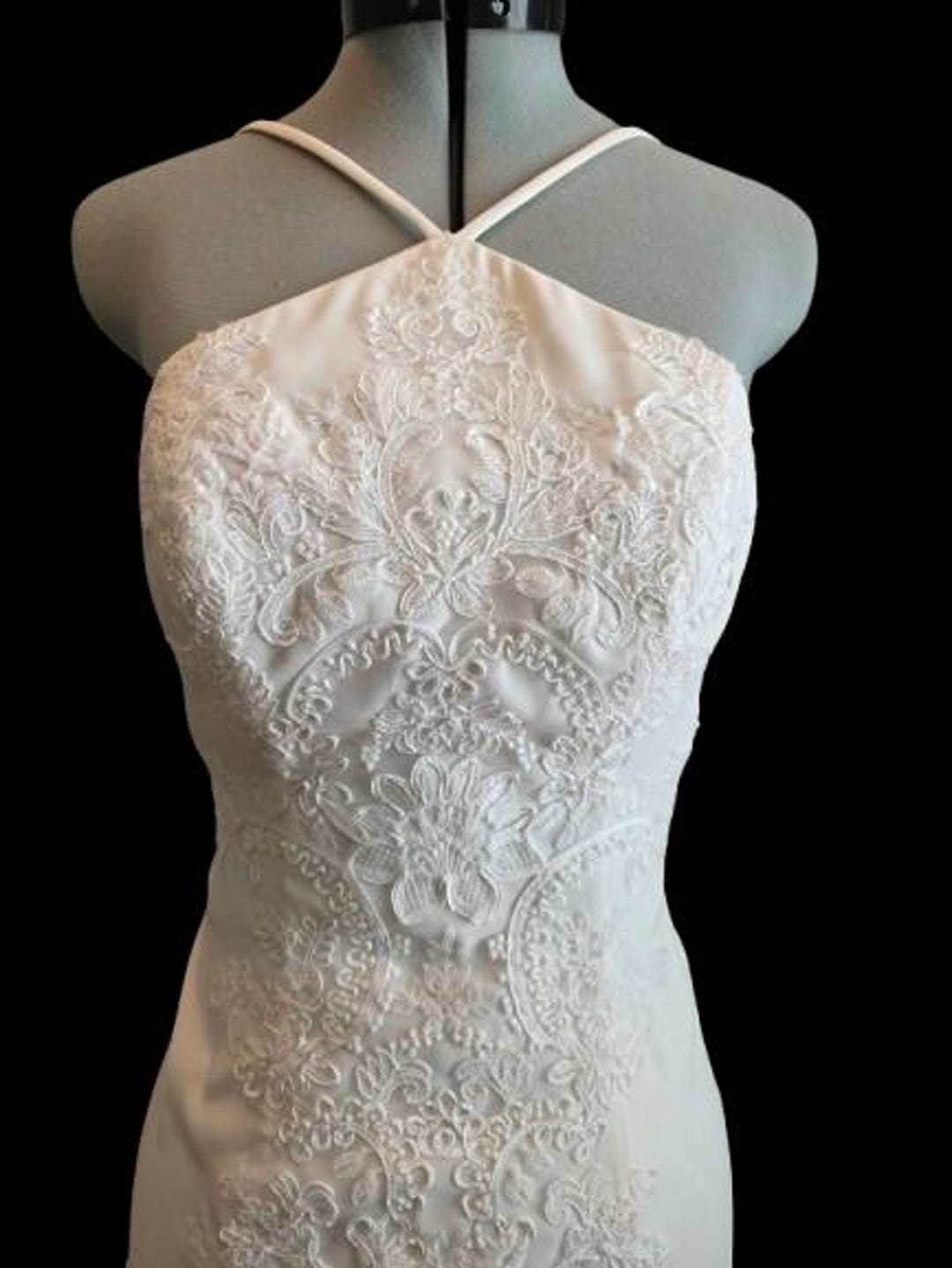 Vintage Vera Wang Backless Halter Dress Etsy