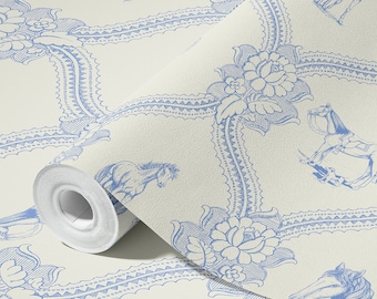 Horsegirl Wallpaper, in Twilight, Removable Peel and Stick