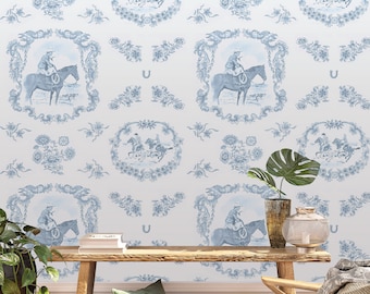 Cowboy in Twilight, Removable Peel and Stick Wallpaper