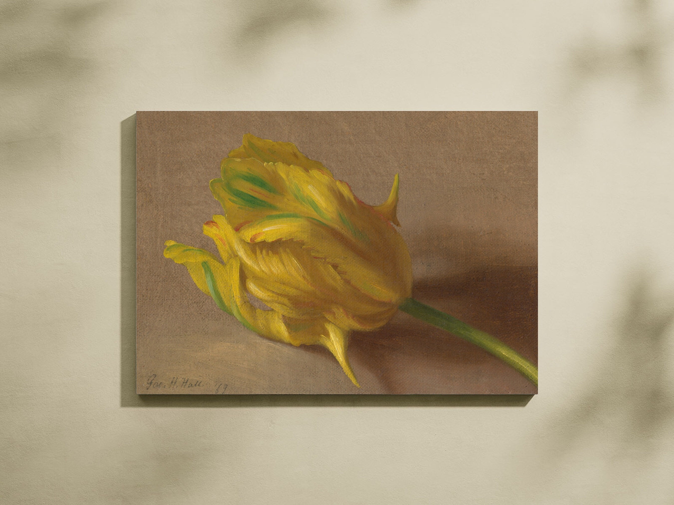 Vintage Tulip Oil Painting Printable Wall Art, Floral Still Life ...