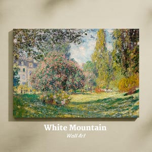 Vintage Monet Oil Painting Digital Download, Spring Summer Impressionist Printable Art, Antique Flower Garden Painting, Botanical Wall Decor