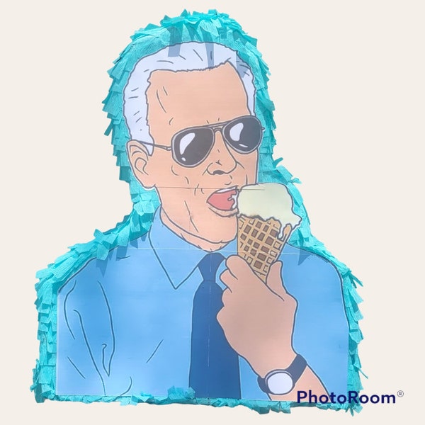 Joe Biden Pinata 16”x14”x4”|| Joe Biden licking a ice cream||