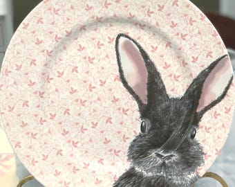 Set of 2 Royal Stafford Pink Bunny Chintz 11