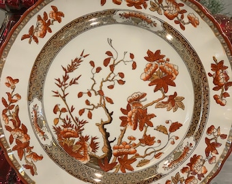 One Spode India Tree Luncheon Plate 8 7/8&quot; | Excellent Condition | Old Backstamp | Holiday Entertaining or Gifting | Christmas| Replacement