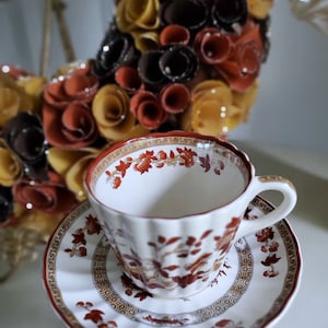 Copeland Spode India Tree Flat Cup and Saucer Set 2 5/8" Newer Backstamp beautiful condition | Holiday Gifting & Entertaining | Replacements