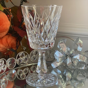 Vintage Waterford Crystal Kinsale Water Goblet or Wine Glass 6.75" | Clear Sparkling Crystal |Prestine Condition Replacement | Single Glass