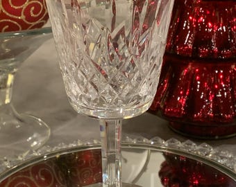 Juego de 2 copas de agua Waterford Vintage Crystal Lismore de 17 cm / Marca gótica Waterford / Excelente / Reemplazo / Regalo navideño