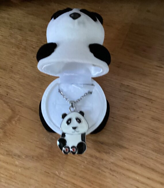 Silver Panda Bear Or Gold Ladybug Enamel With Rhi… - image 2