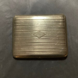 Vintage Bronze Brocade Cigarette case-Metal Cigarettes Box Double Sided  Spring Clip Open Pocket Holder for 20 Cigarettes.