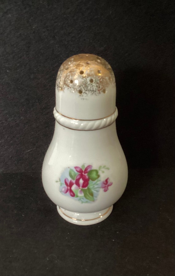 Antique Victorian Floral Porcelain Powder Shaker … - image 4
