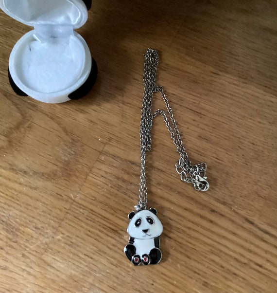 Silver Panda Bear Or Gold Ladybug Enamel With Rhi… - image 3