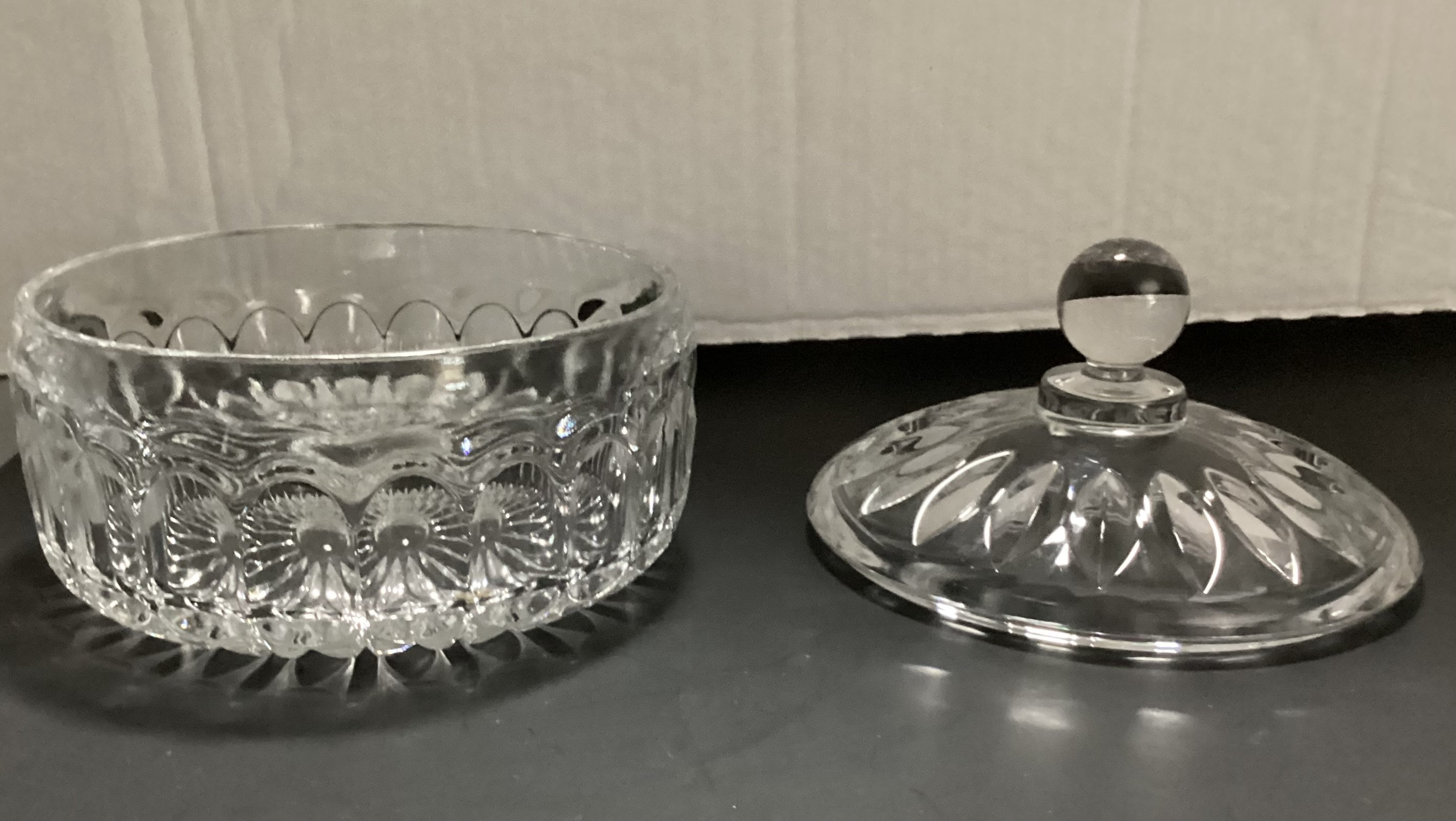 Vintage Lead Crystal Candy Dish With Lid 6 Diameter Etsy
