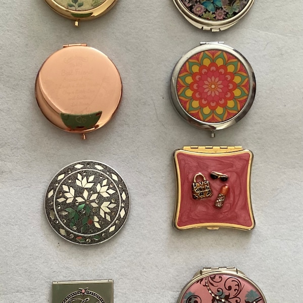 Vintage Taschenspiegel 8 Verschiedene Designs zur Auswahl
