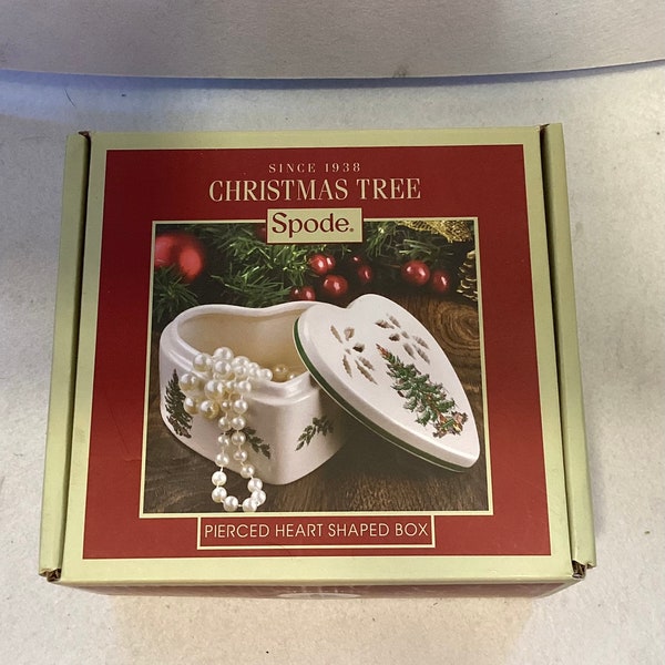 Spode Weihnachtsbaum Porzellan Herz Trinket Box Neu in Box 5 ”