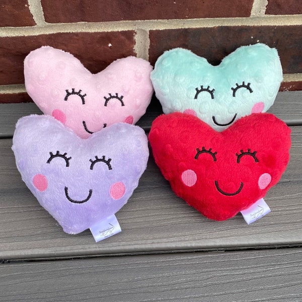 Handmade Valentines Day plushie / Custom plushie: Heart plushie / autism stim toy / cute first Valentine’s Day stuffed heart / Custom color