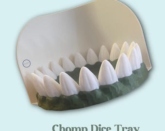 Chomp Dice Tray, handmade by Gossamer Creations