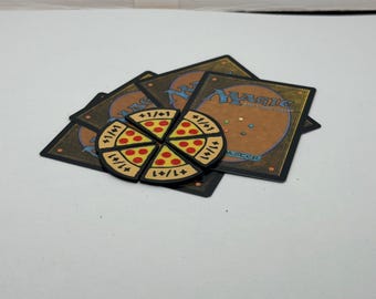 Pizza Slice +1/+1 Counters, handmade by Gossamer Creations
