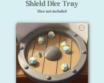 Shield Dice Tray, handmade by Gossamer Creations