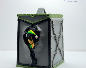 Toph Inspired Deck Box, handmade by Gossamer Creations