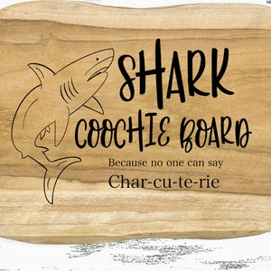 Shark Coochie Board SVG, PNG, PSD, Digital File Charcuterie Cutting Board design, Laser engraving, Sublimation, Etching, Wood Burning image 6