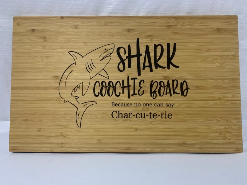 Shark Coochie Board SVG, PNG, PSD, Digital File Charcuterie Cutting Board design, Laser engraving, Sublimation, Etching, Wood Burning image 10