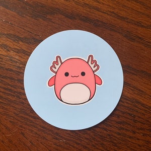 Axolotl Squishmallow Sticker