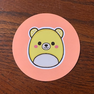 Squishmallow Belton The Lemon Bear Sticker