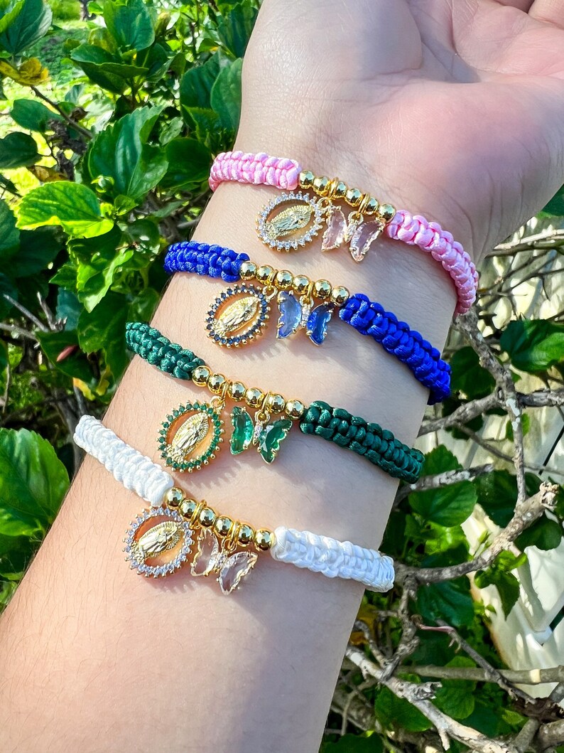 Virgencita Y Mariposa Bracelet mexican Bracelet Etsy